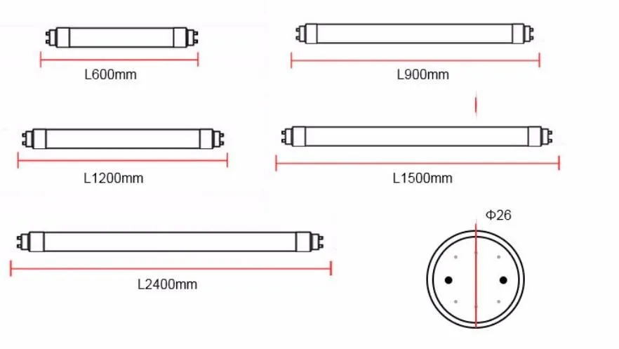 20w 4ft T8 Tube Light Fluorescent Lamp 6000K FROSTED LENS