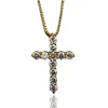Designer Custom Luxury CZ Ice Out 18k Gold Hip Hop Jewelry 925 Cross Pendant for Men