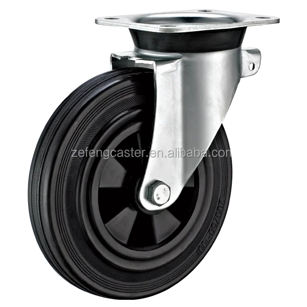 
Garbage Bin Casters with black Rubber Wheels 