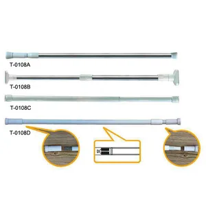 Image of Aluminum flexible adjustable shower curtain rod 70-120CM