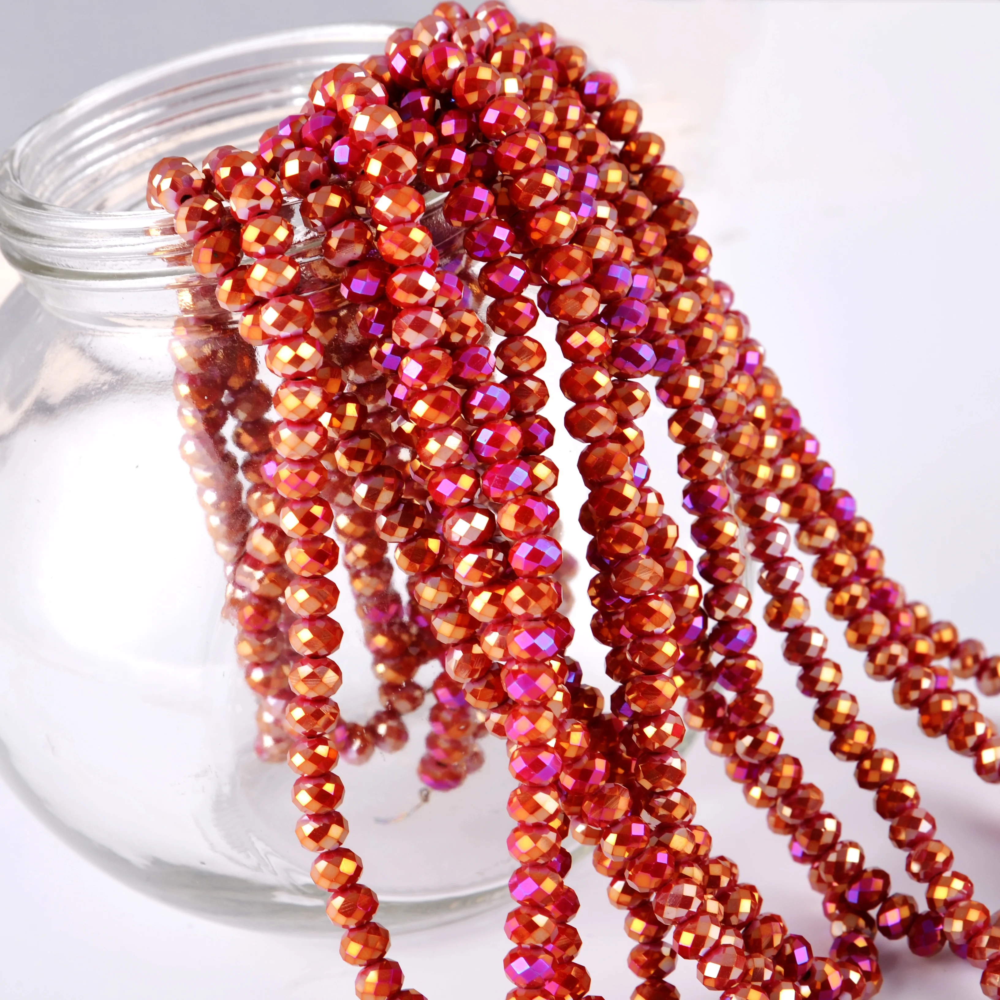 

Pujiang Colourful Accessories Crystal AB Glass Rondelle Beads For Bracelet