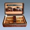 Brown Cigar Travel Case For 5 Cigars New Design Cigar Cases Engraved
