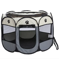 

Dropshipping M size 36" Folding Pet Carrier Tent Playpen Dog Cat Fence Cage Puppy Kennel mesh open cover pet playpen