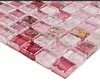 Mosaic flower pink patterns glass mosaic for swimming pool floor tile