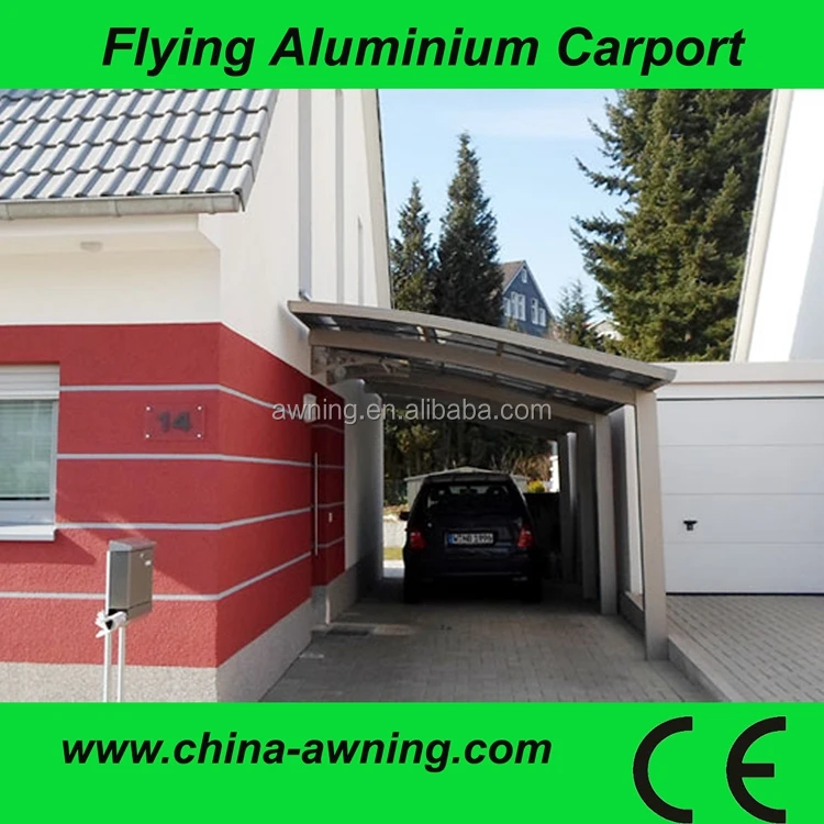 Polycarbonate And Aluminum Cantilever Carport For Car Shed