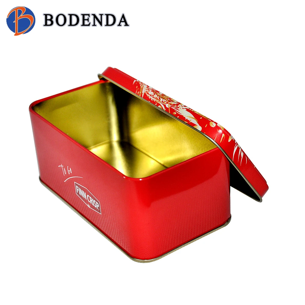 Bodenda custom printing  chocolate or biscuits  food storage packaging tin box