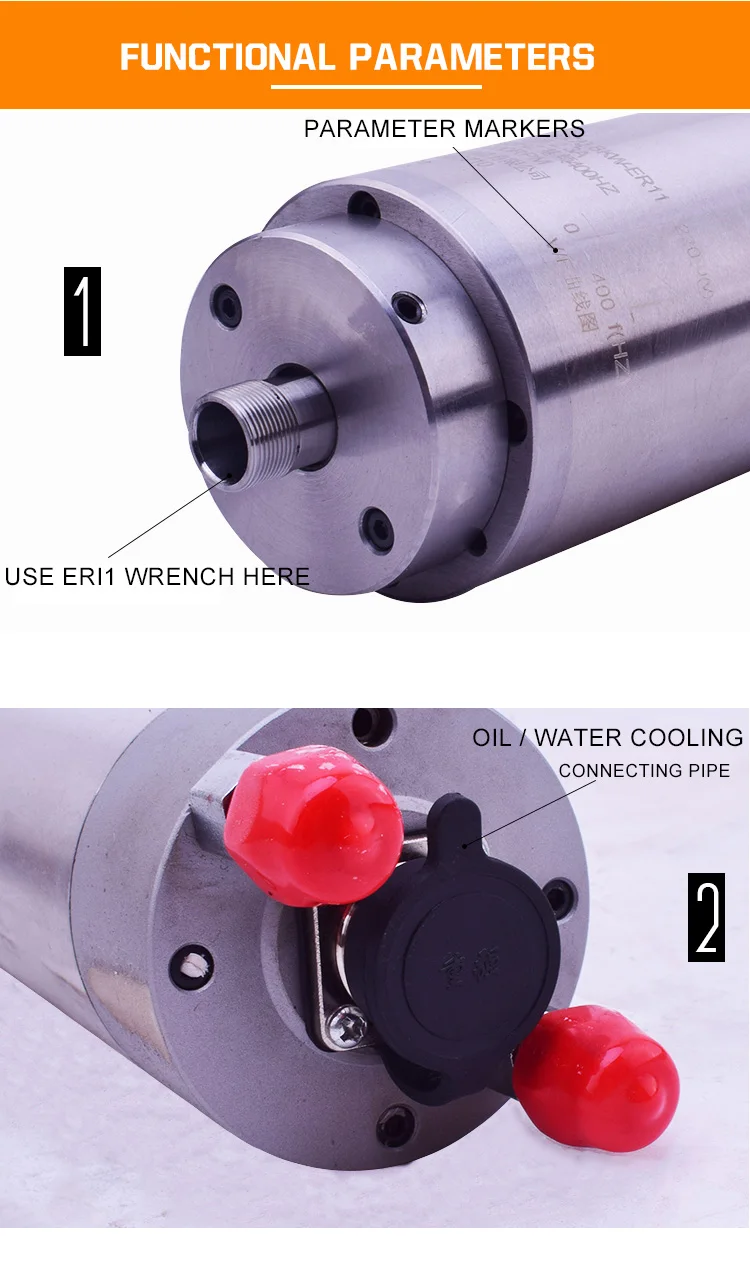 Best selling SPD62-60Z/0.8KW-ER11 electric 0.8kw water cooling spindle 24000rpm