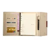Old pocket loos leaf subject leather notebook with clasp