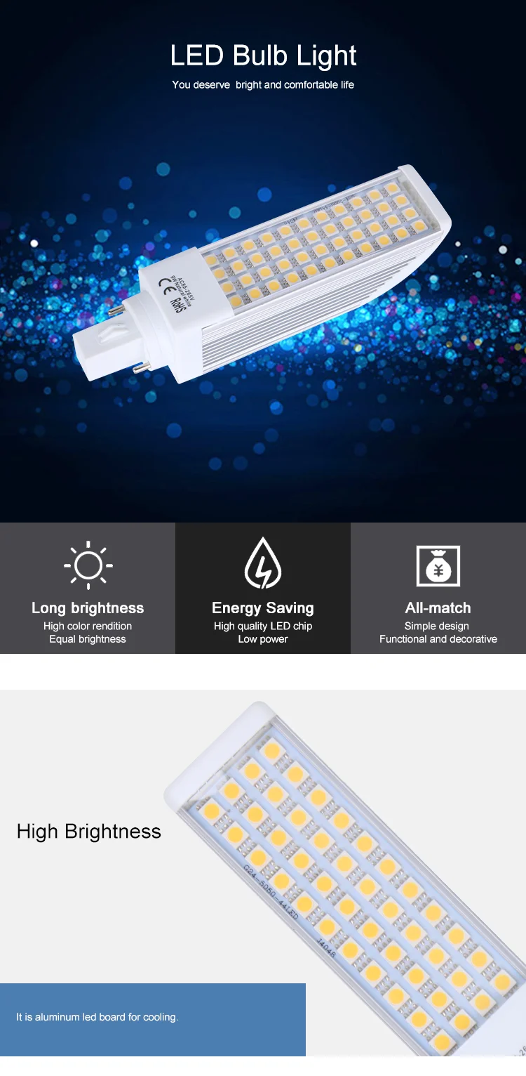 9W G24 E27 SMD natural white electric corn energy led bulb light led 9watt