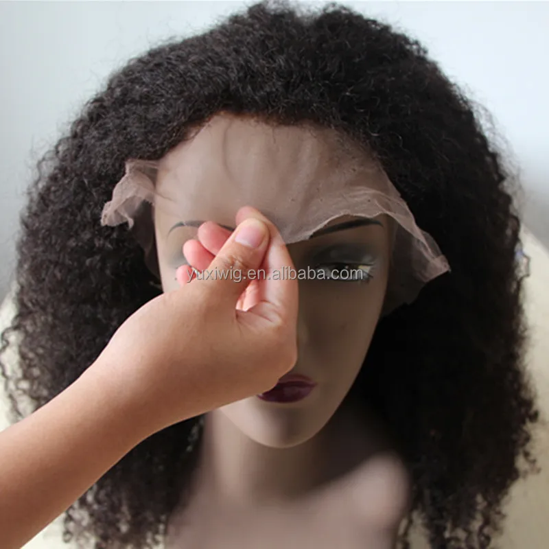 

High quality kinky curly full lace wig with stretch cap