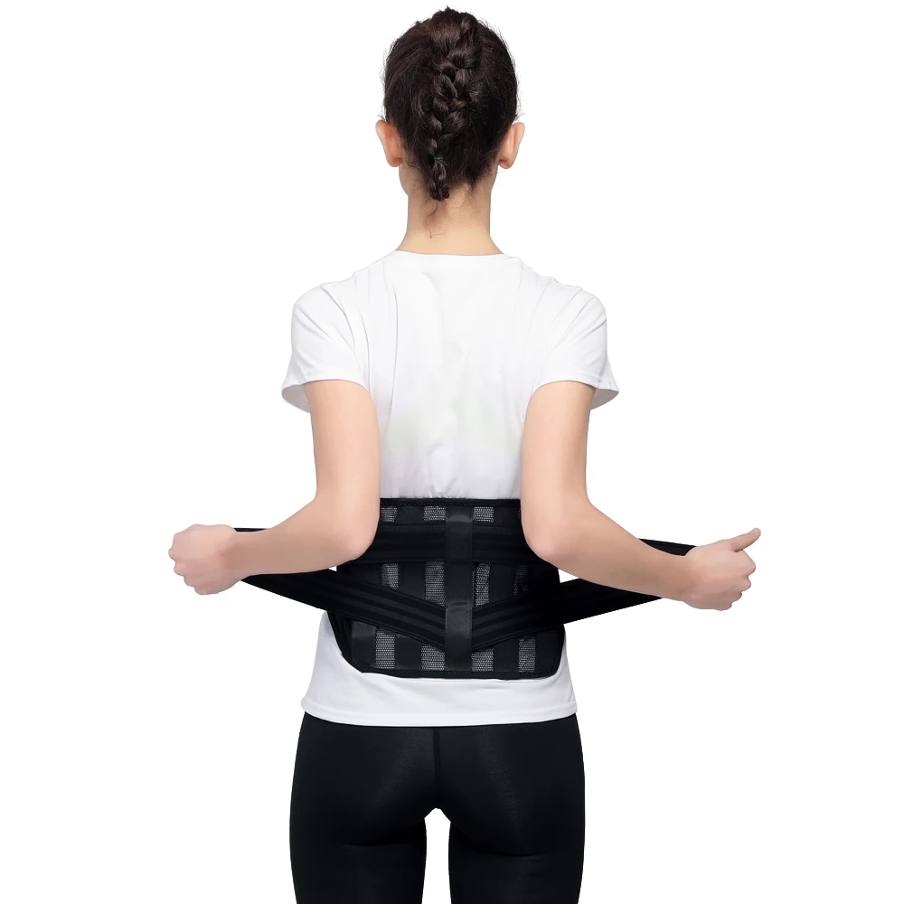 

Lower back lumbar support belt/brace lumbar corset/medical lumbar support belt, Black