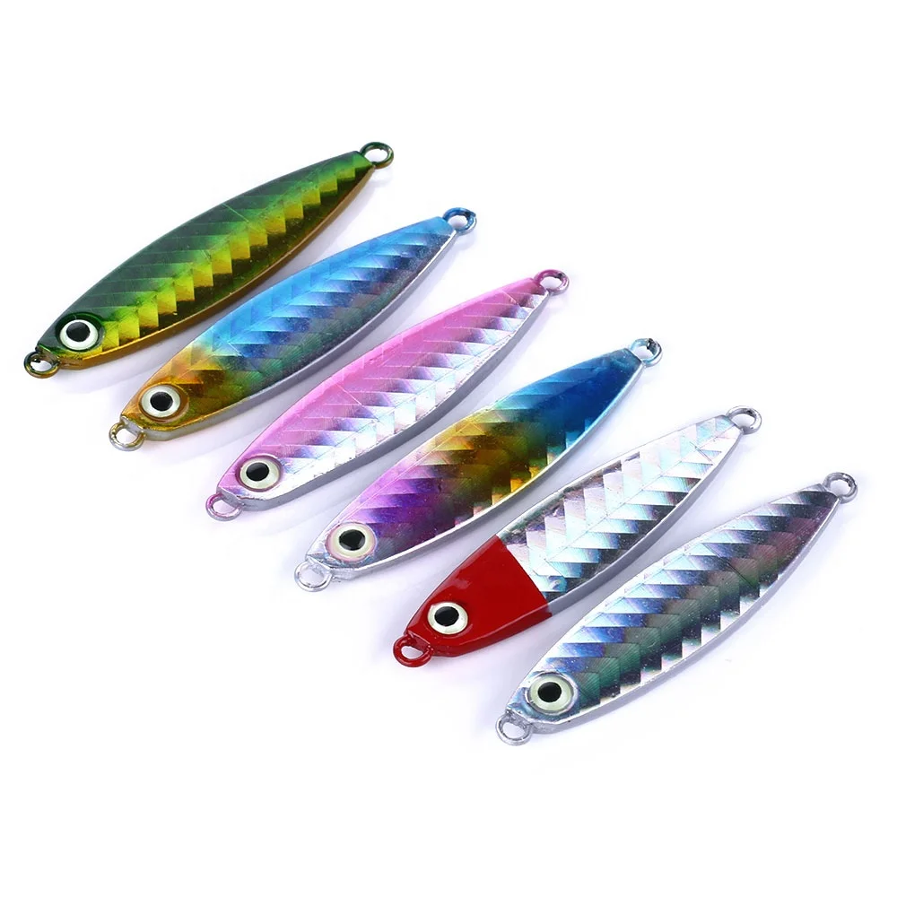 

3D Eyes Metal Jigging Lead Fishing Lure 15G 20G MIni Vibe Fishing Lures, 6 colors