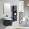 Slimline Black Small Corner Bathroom Cabinet Shelf Bath Storage Cupboard