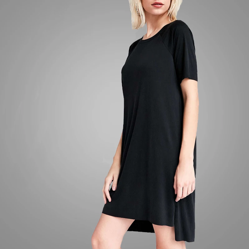 plain black t shirt dress
