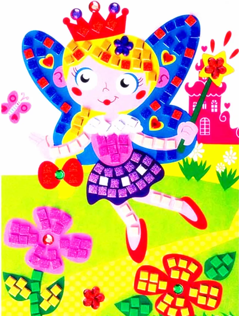 Mosaic layers sticker diy nursery children sticker reward EVA DIY sticker 1 piece