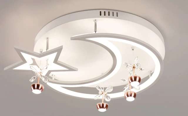 家居装饰齐平安装 led 天花板灯开始和月亮丙烯酸夜灯现代天花板灯