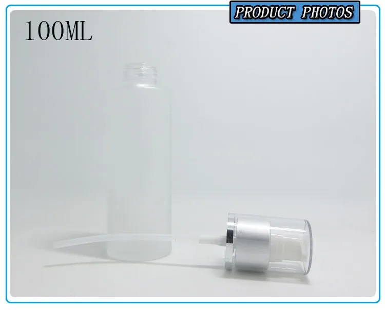 100ML cylinder cosmetic glass bottle and jars frosted glass bottle with matte silver pump (8).jpg