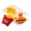 Halal fast food pizza french fries chip 10g mini burger gummi jelly gummy candy sweets
