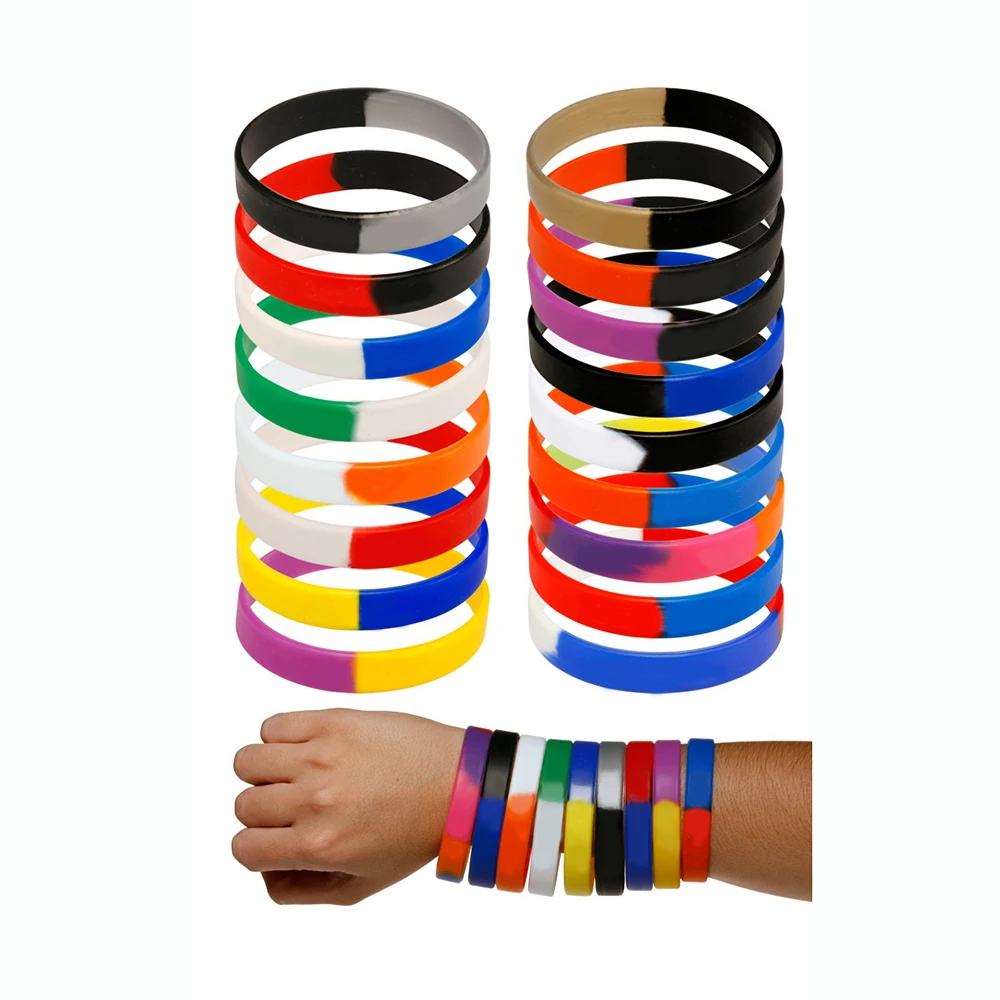 Custom Fashion Printed Silicone Wristband Rubber Wrist Hand Band For
