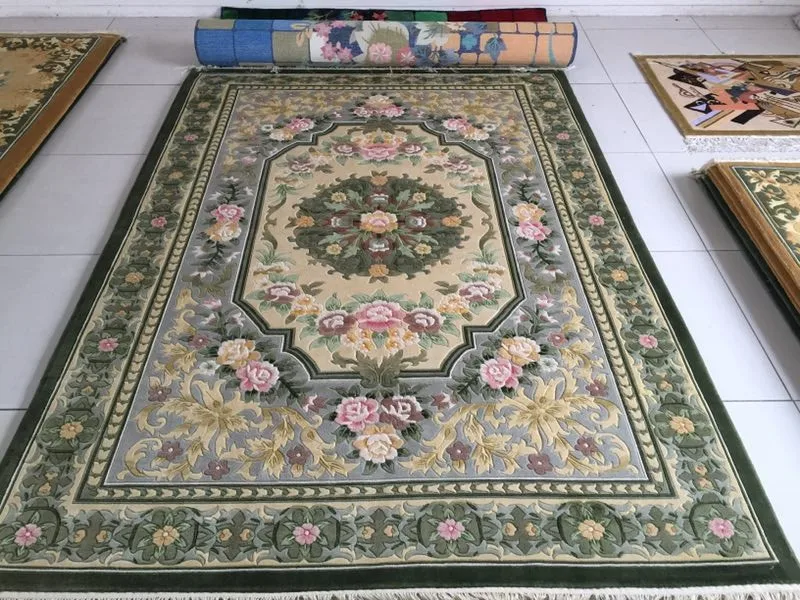 Abusson Floral Design Chinese Silk Hand Knotted Rugs Buy Hand Knotted