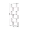 Particle board wooden hollow out modern cheap bookcase tall bookcase