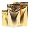 Variety Sizes Gold Stand Up Mylar Aluminum Foil Zip Lock Bags Beef Snack Packaging Metalliz