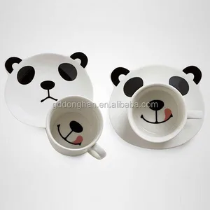 promotional kid panda creative ceramic cheese milk mug and