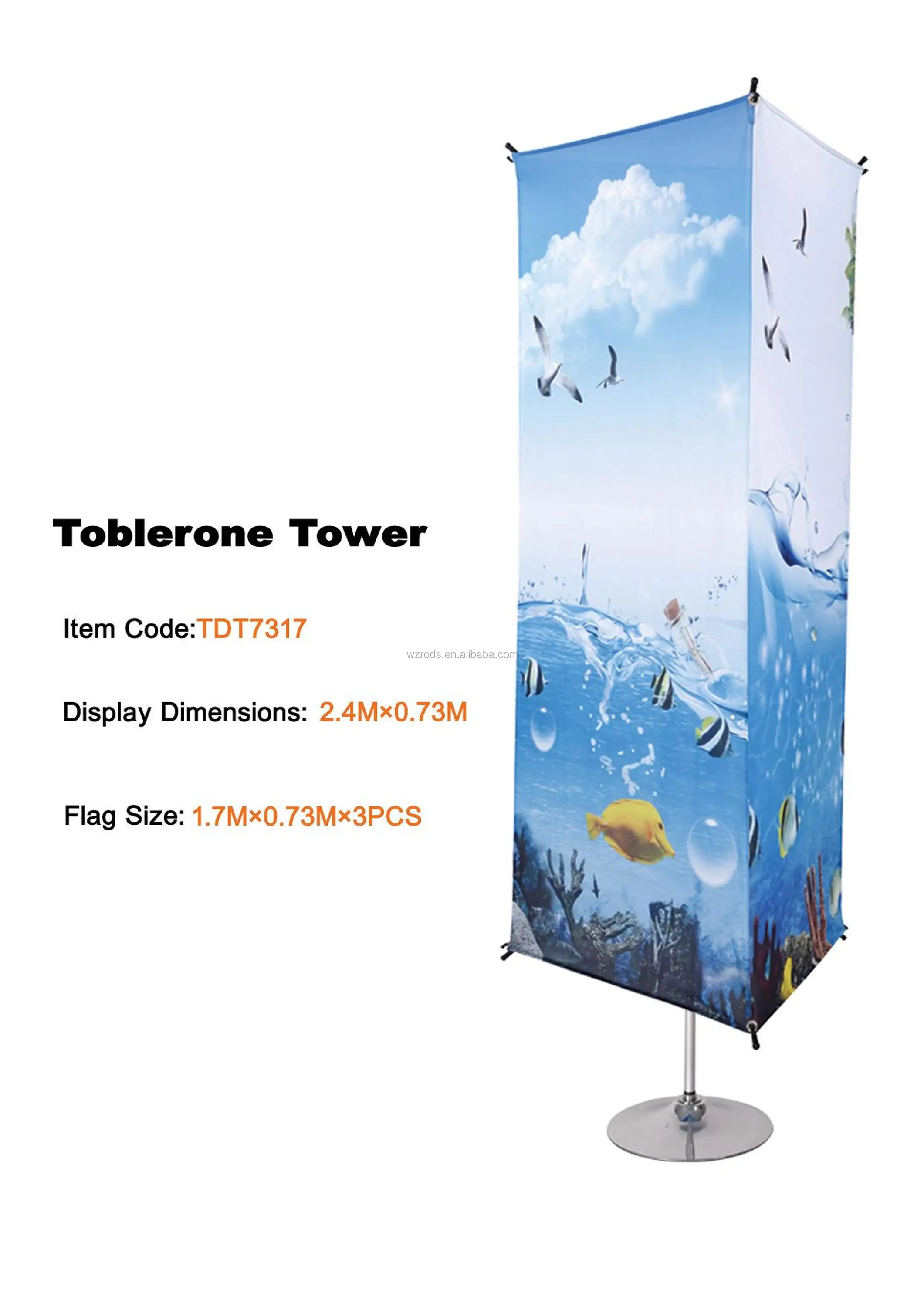 3d Display Unique Design Attractive Triangle Toblerone Tower Pop
