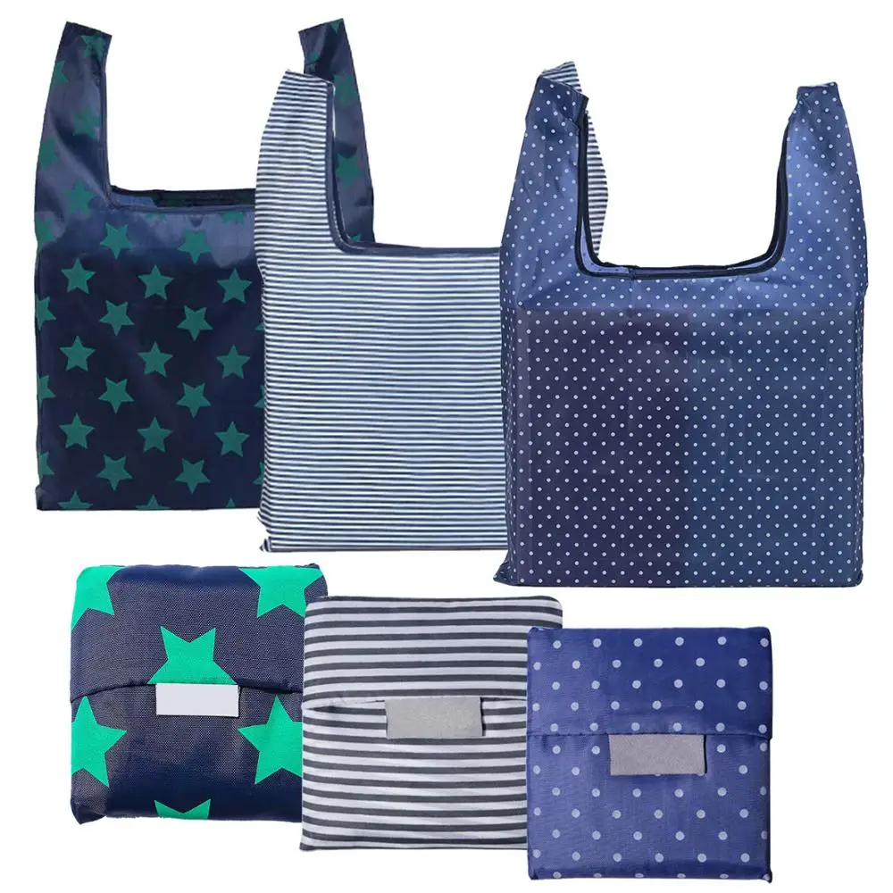 

Reusable Washable Waterproof Durable and Lightweight Foldable Eco-Friendly Shopping Tote Grocery Bags, Customized color