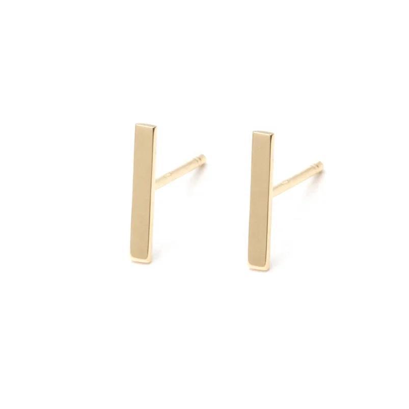 

2019 Top design minimalist jewelry 925 silver women bar earrings
