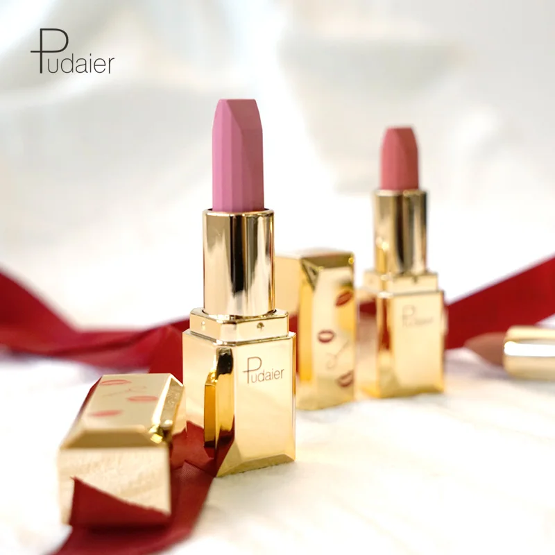 

Luxury Gold Lip Glaze Matter Velvet Lipstick, N/a