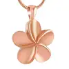 Flower Cremation Ashes Necklace Cremation Jewelry for Human Ashes Stainless Steel Memorial Keepsake Ashes