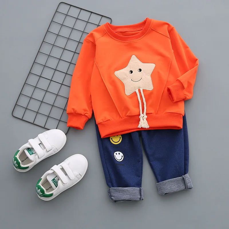 

Beautiful lovely fashion boy kids clothes suit high quality children clothing, Orange/pink/light blue