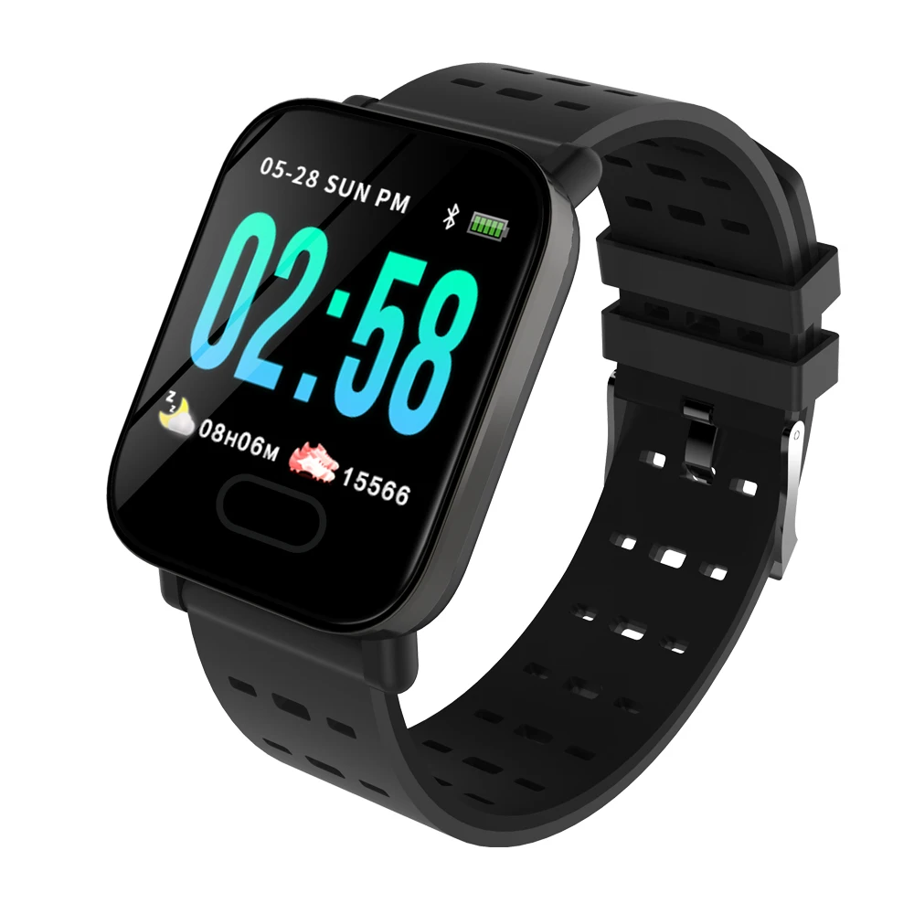 

Wholesale A6 Waterproof Big Screen Smartwatch with Blood Pressure Smart Bracelet For Amazon Ebay Hot Sale