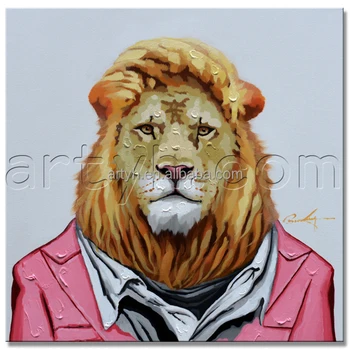 Pop Ing Handmade Animal Abstract Lion Oil Painting For Wall Pop Ing Handmade Animal Abstract Lion Oil Painting For Wall Decor