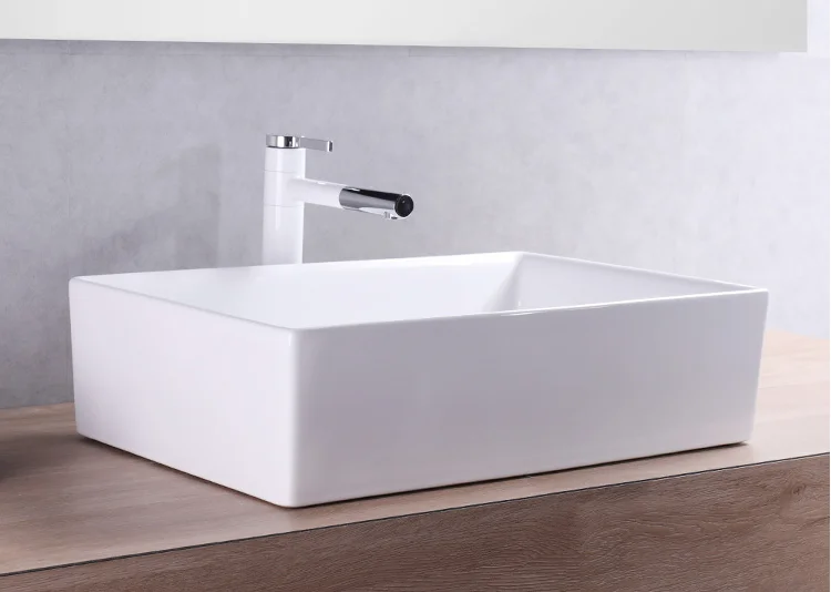 good quality rectangle ceramic bathroom wash basin art basin hand wash basin
