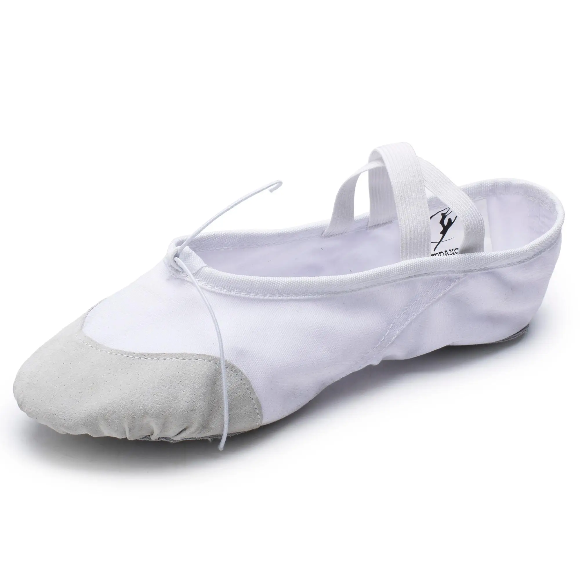 Leather Canvas Stitching White Ballet Shoes For Dancing Children's ...