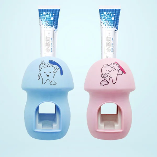 

Dropshipping Plastic Mushroom Shape Bahroom Kids Automatic Toothpaste Dispenser