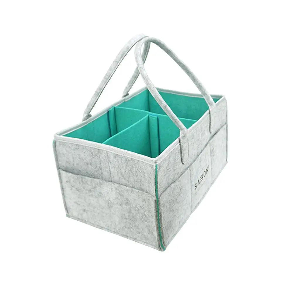

Hanging Nursery Felt diaper caddy organizer with bundle gift, Black or custom