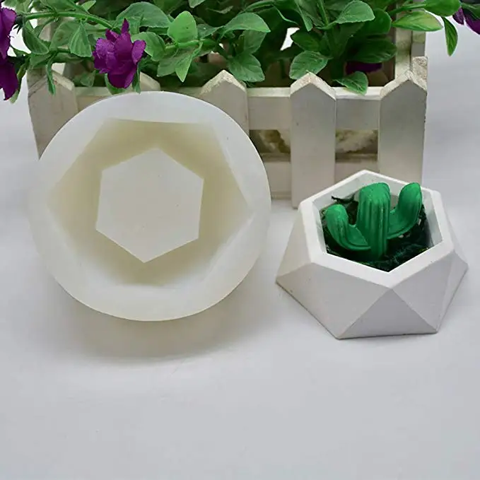 Factory direct succulent flower pot mold cement planter silicone mold