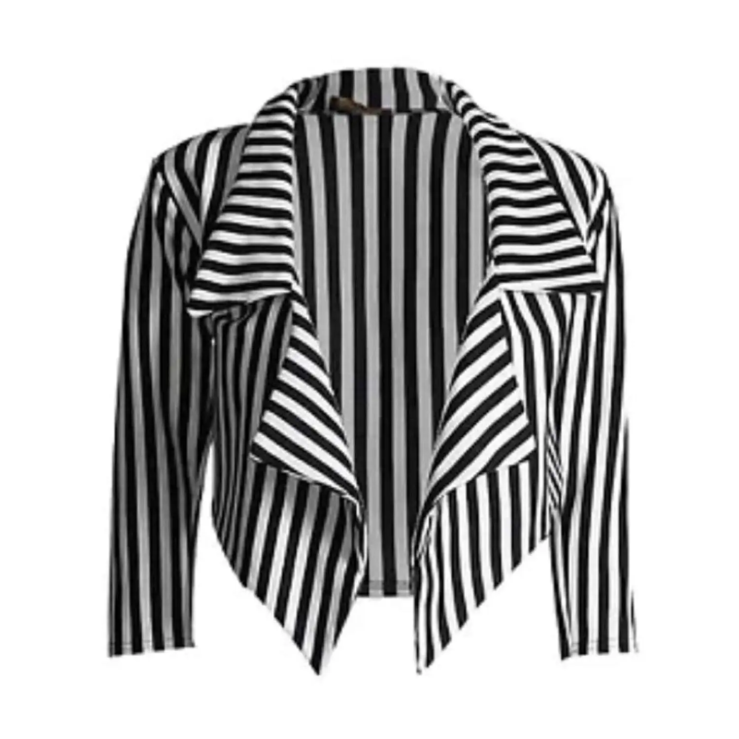 Ladies New Womens Cropped Zip Pocket Waterfall Blazer Jacket Coat UK Size 8-14