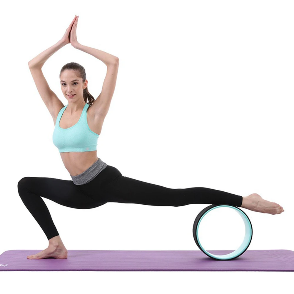 Basic Manual Yoga Wheel Set for Yoga Starter include Dharma Yoga Wheel Resistance Band Yoga Belt and Foldable Handy Bag 33 x 13cm Yoga Block