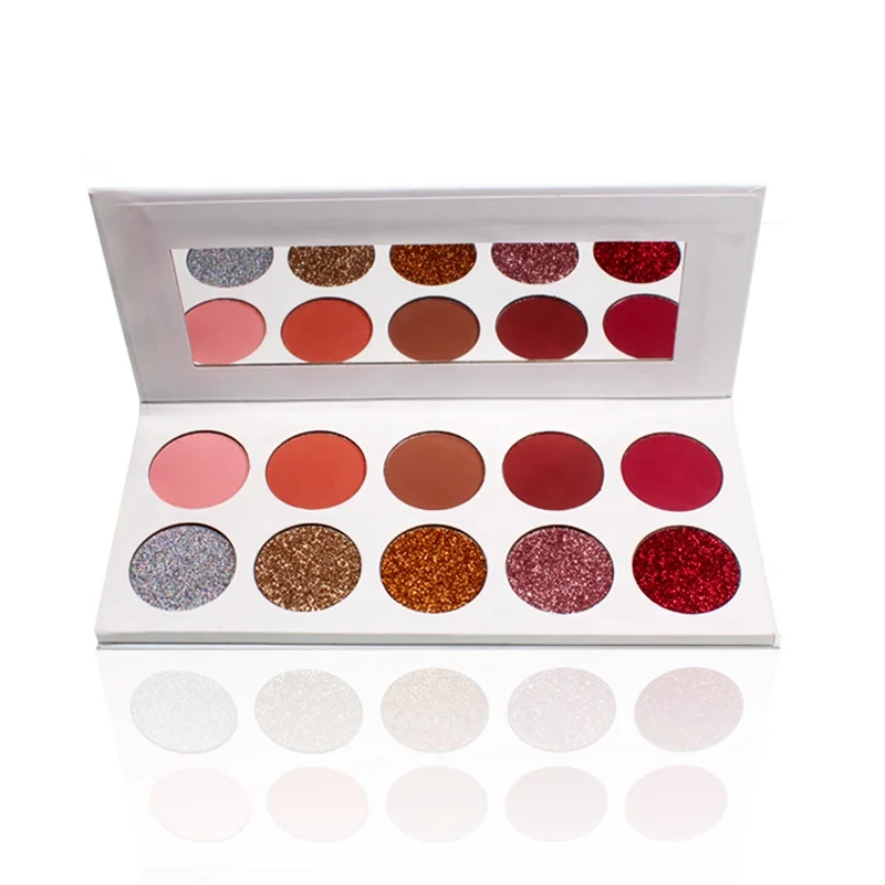 

Wholesale makeup colourful glitter private label 10 color eyeshadow palette makeup
