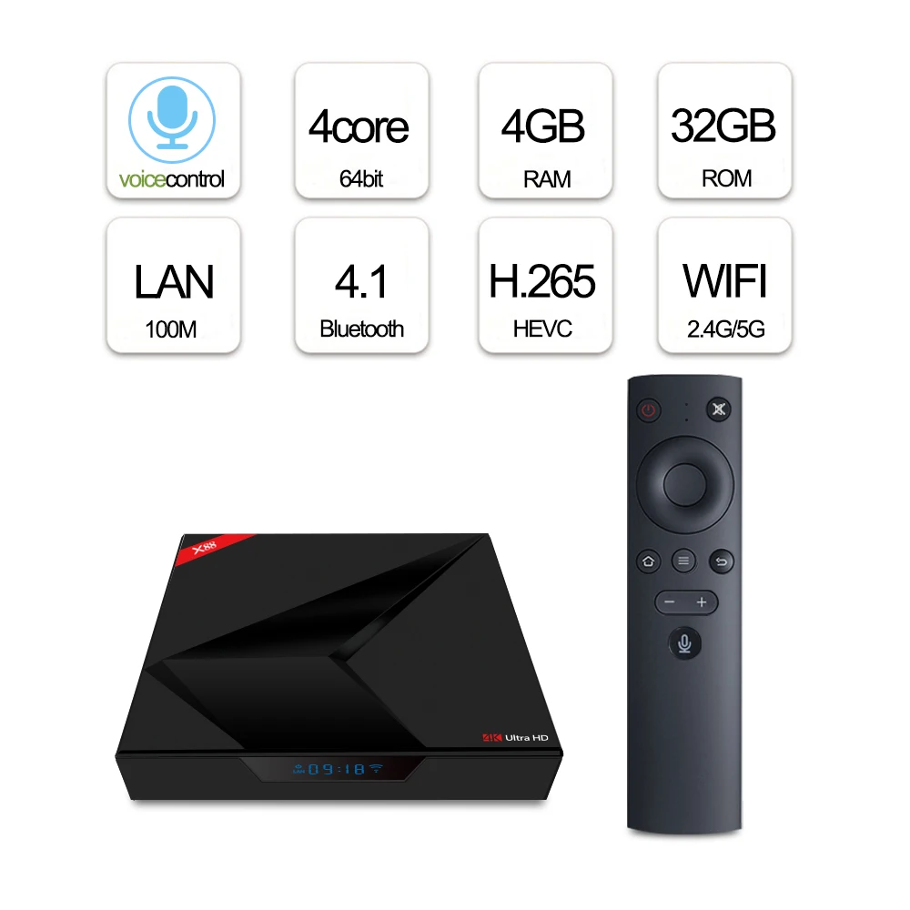 X88 android TV box 4gb 32gb RK3328 voice