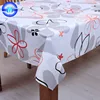 Fashion custom printed plastic tablecloth wholesale vinyl lace tablecloths round with flannel back