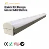 Quick-fit IP20 linear batten no screw 4ft led rechargeable lights with self testing function