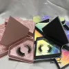 Wholesale creat own brand mink lashes 3d mink eyelashes diamond case luxury eyelash packaging box