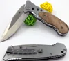 (PK-432SL) Hot Cool Shadow Wood Decorated Tactical Survival Outdoor Camping Pocket Folding Knife