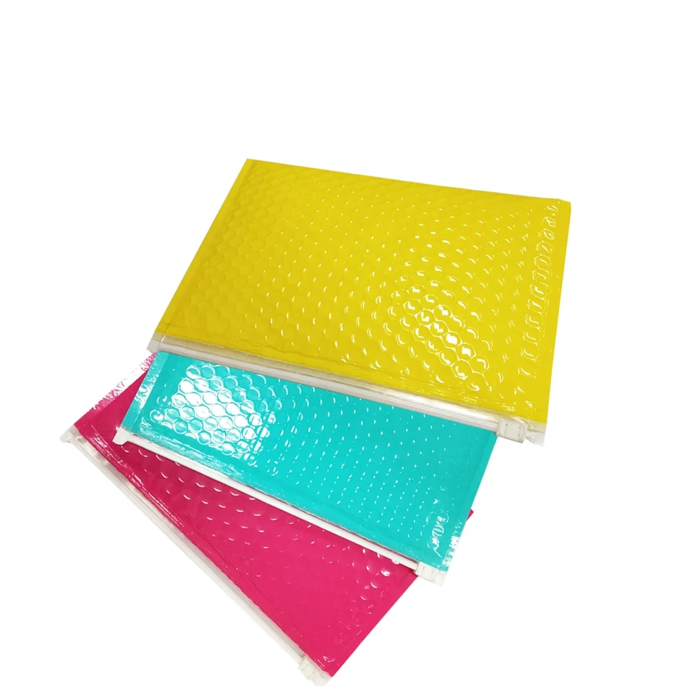 Slider Zip Lock Bubble Bags Zip Padded Pouch For Beauty/skin Care