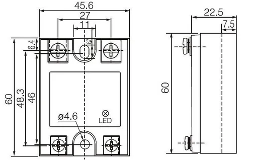 SSR Solid State Relay Single Phase AC SSR-10DD SSR-25DD SSR-40DD SSR-50DD SSR-60DD bathroom pull light switch